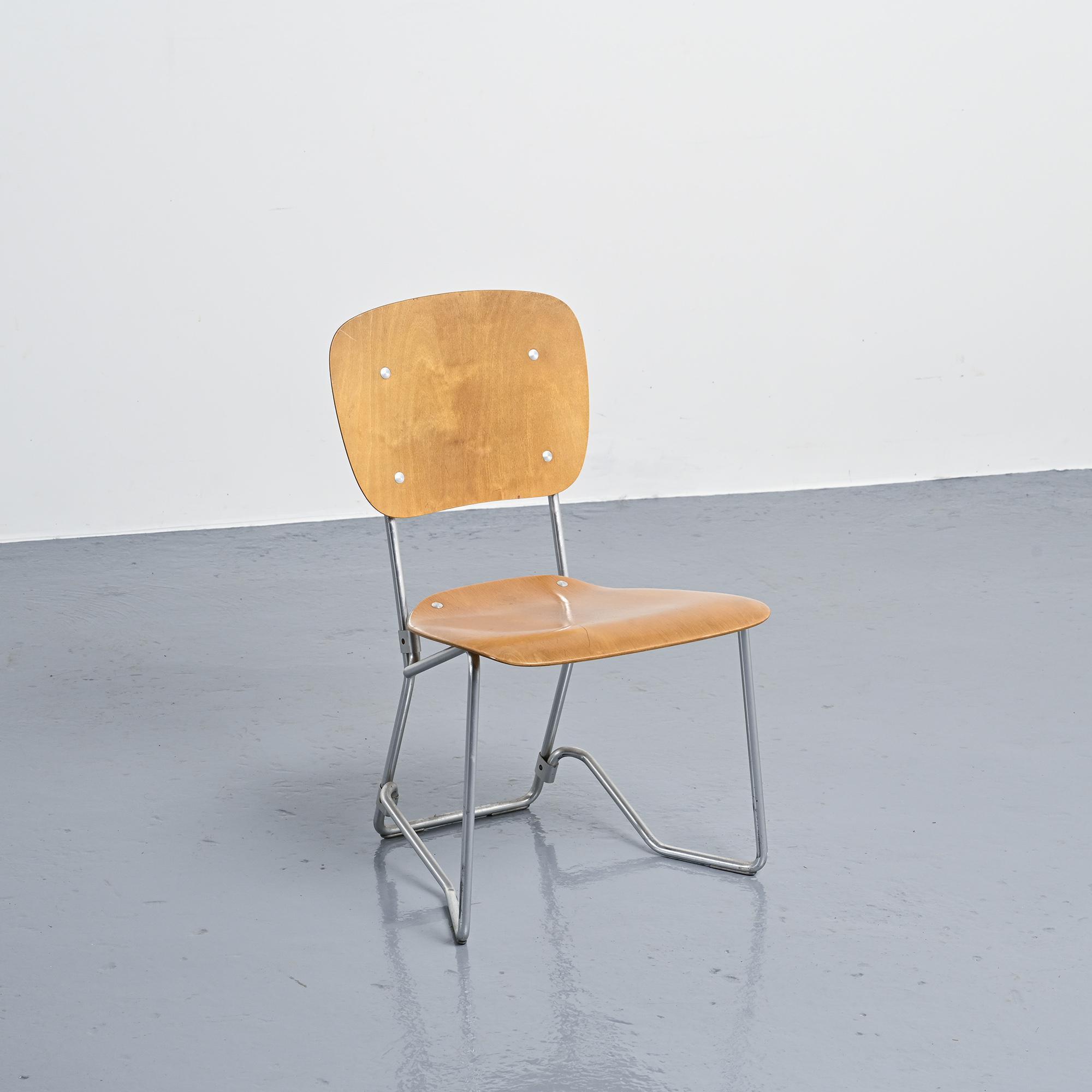 Suite de 6 chaises Alu-Flex par Armin Wirth, vers 1965