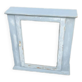 Solid gray wood cabinet with mirror door