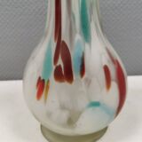 Vintage Seguso Venezia Harlequin style glass vase Italy 1970-80s.