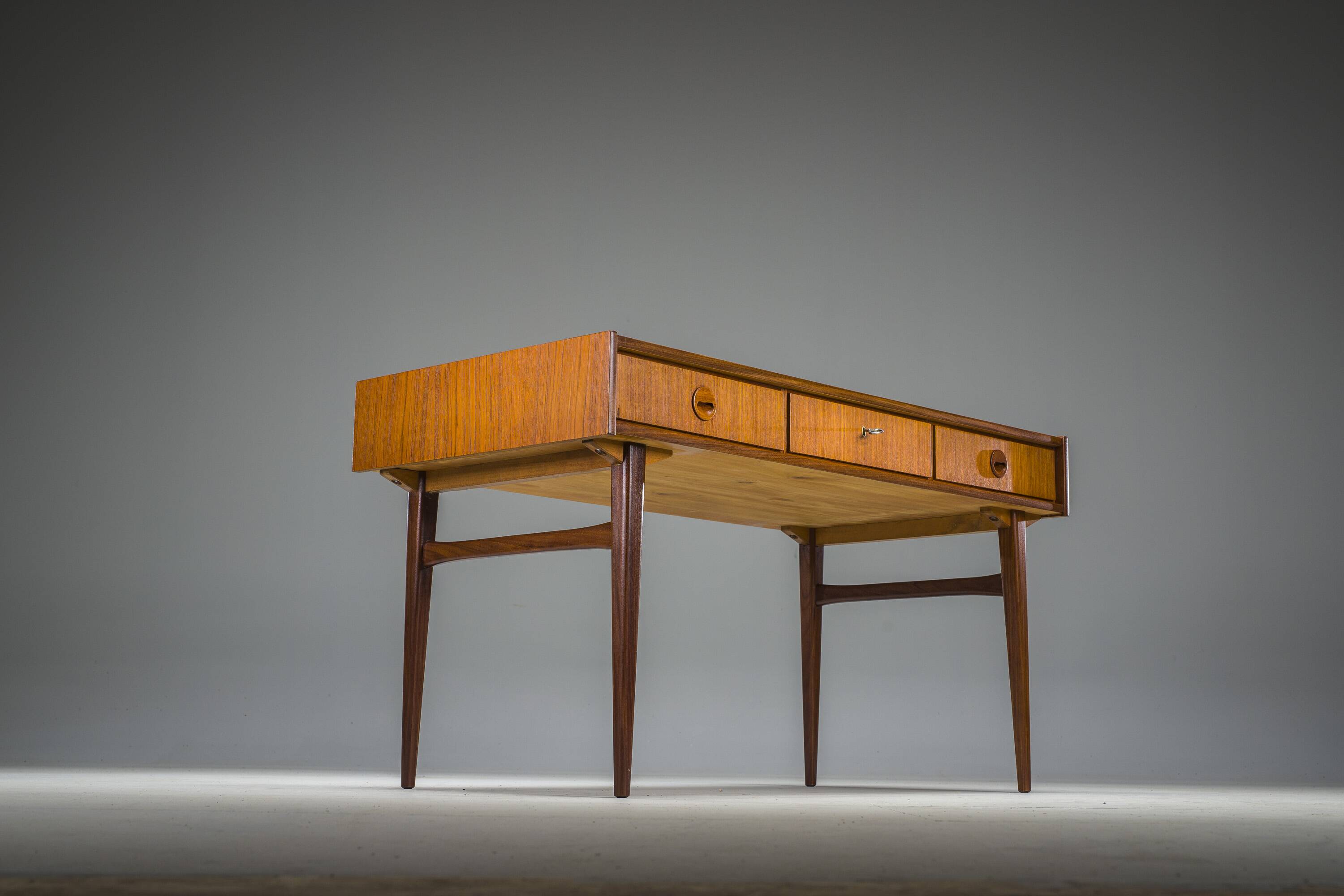 Mid-Century Teak Desk attributed to Bartels Works, 1960s
