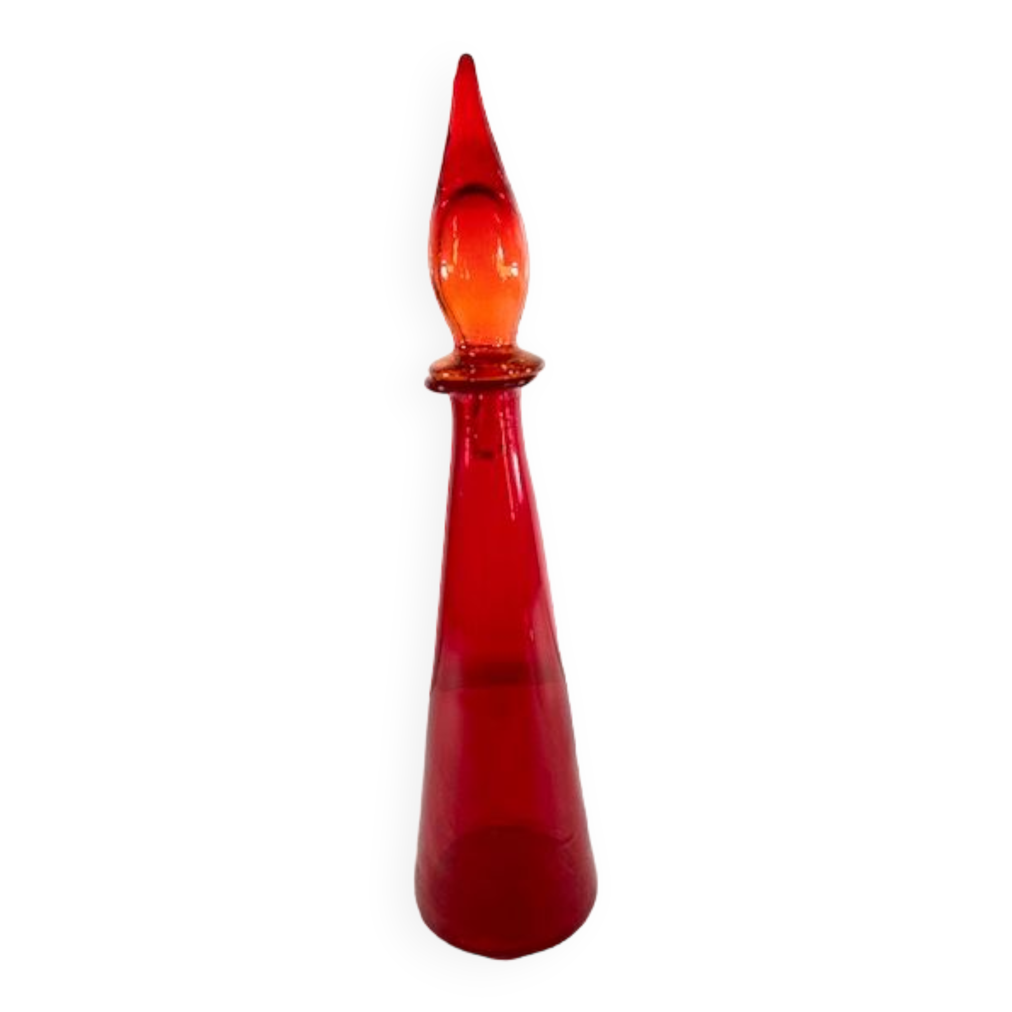 Flamed red bottle