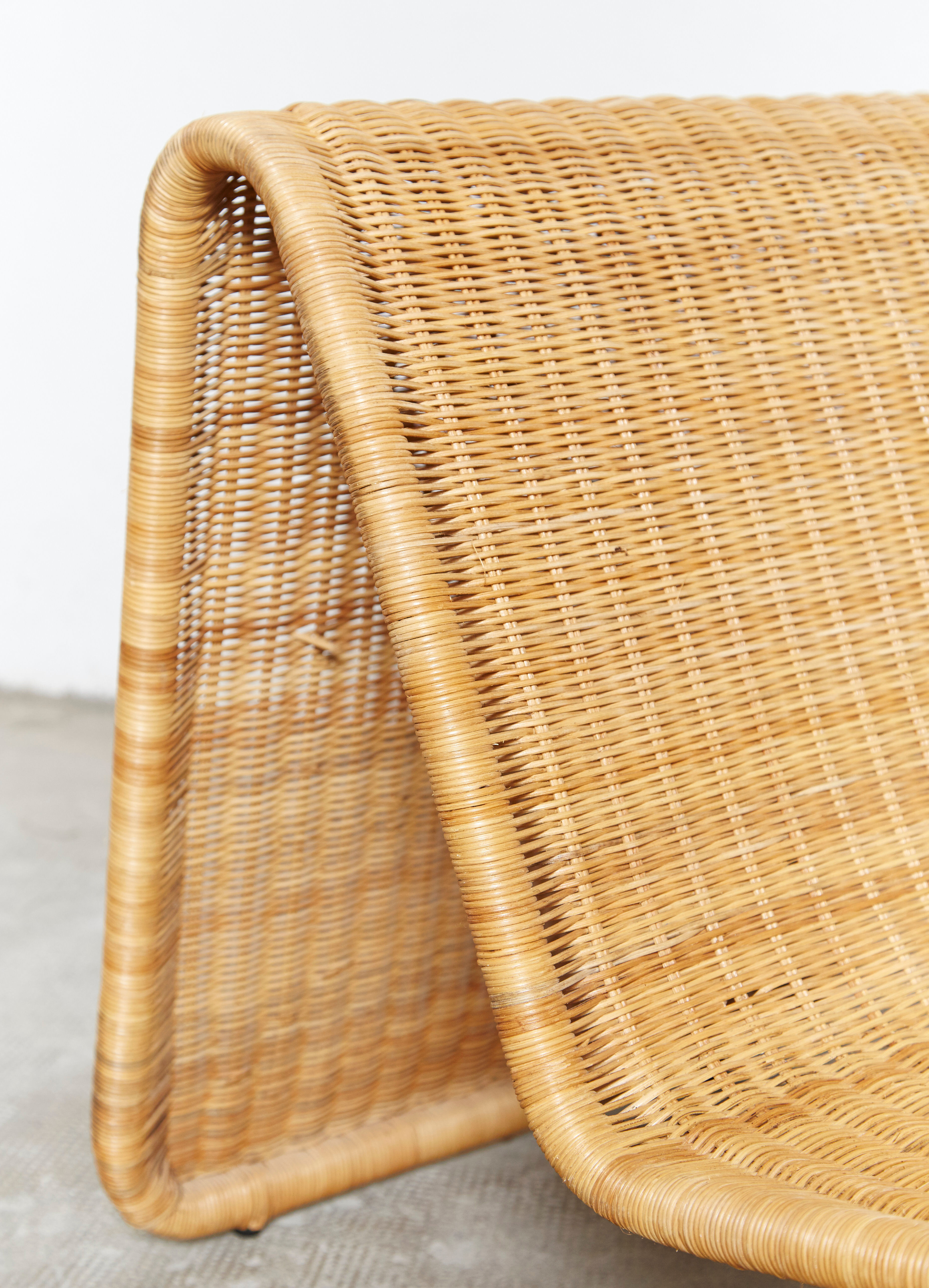 Tito Agnoli wicker chair P3 for Pierantonio Bonacina