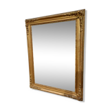Wood mirror and golden Stuk
