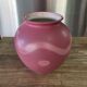 Round vase West Germany 650-21 Scheurich powder pink vintage 70s