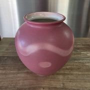 Round vase West Germany 650-21 Scheurich powder pink vintage 70s