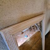 Rectangular wooden mirror