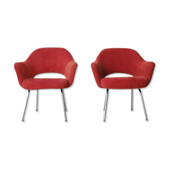 Set de 2 fauteuils modèle "Conférence" par Eero Saarinen pour Knoll Internationl