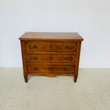 Old inlaid chest of drawers Louis XVI 3 drawers 19th