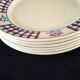 6 flat plates made of semi-porcelain from Badonviller
