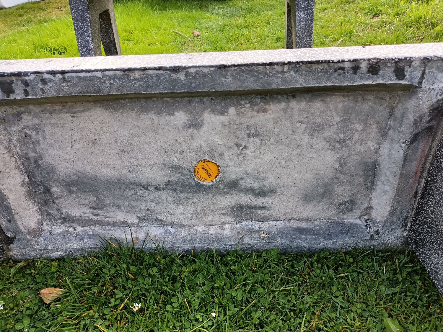 Old garden furniture in vintage stone