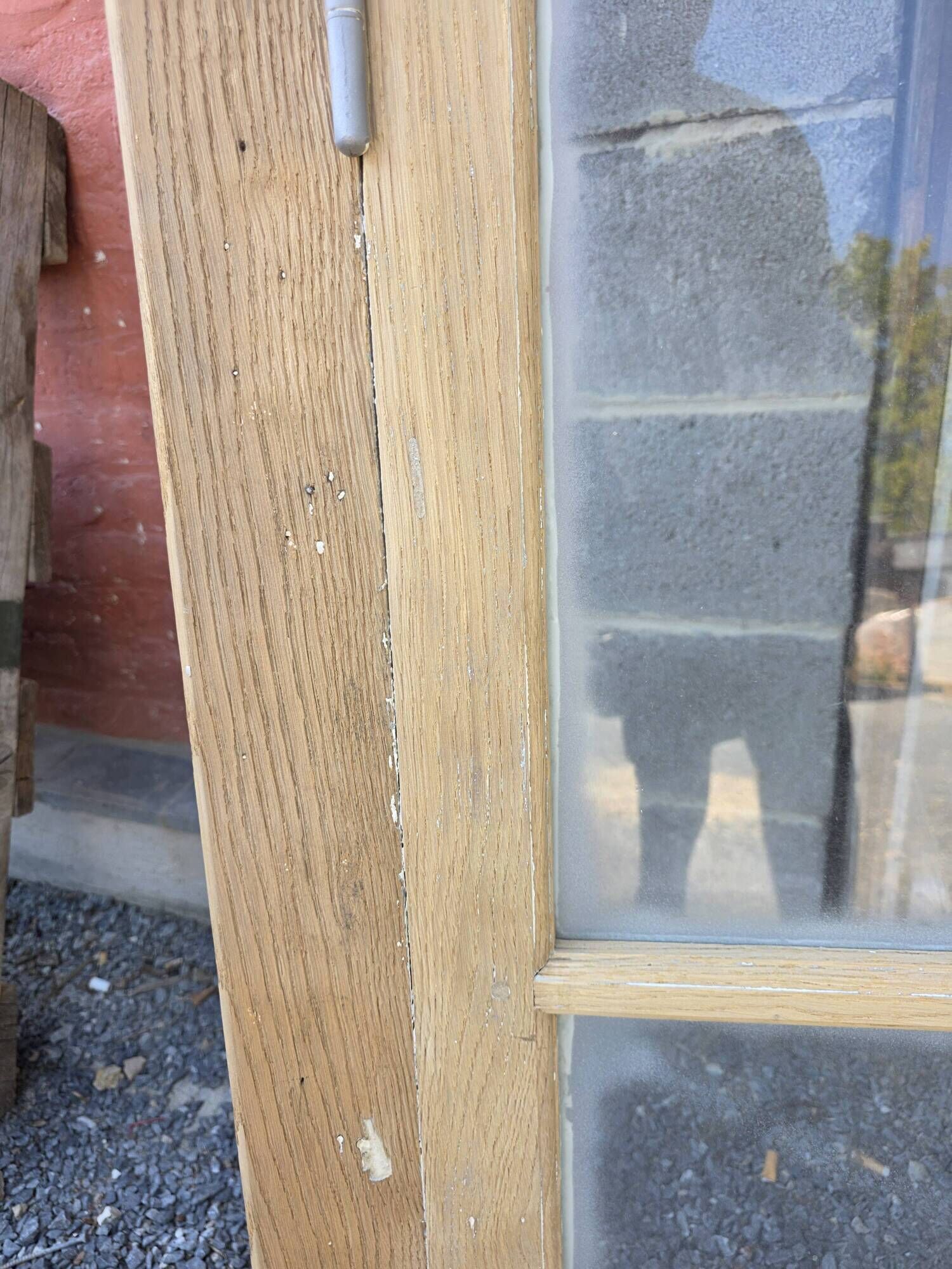 Old window in solid oak