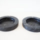 Pair of vintage ashtrays in black marble 1970