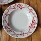 Set of 3 Eric red soup plates from Orchies