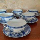 Set of six porcelain cups
