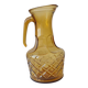 Amber glass carafe, brutalist style, Italy, 1970s.
