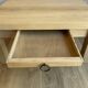 Large antique coffee table in sandblasted solid oak - Rustic chic style
