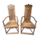 Pair of carved walnut armchairs in Renaissance style