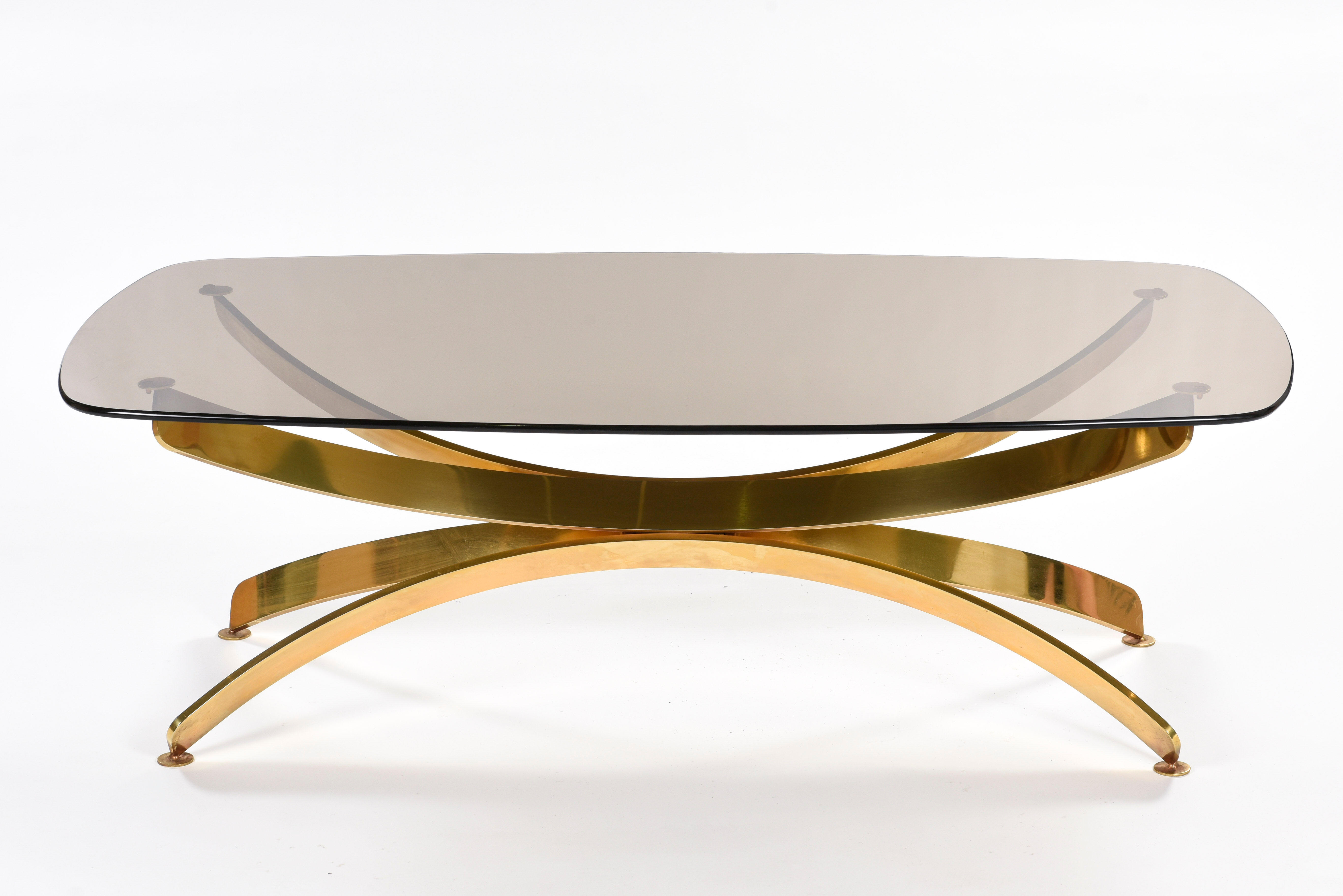 Vintage table 70 with glass top
