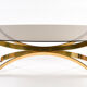 Vintage table 70 with glass top