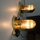 Set of Unique Cubistic Brass Wall Lamps, 1920s