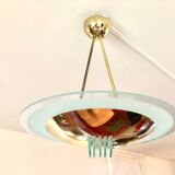 Suspension in gilded brass, Italian design from the 1970s.