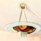 Suspension in gilded brass, Italian design from the 1970s.