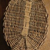 Page 1 of 6 Oval hard wicker tray with two handles