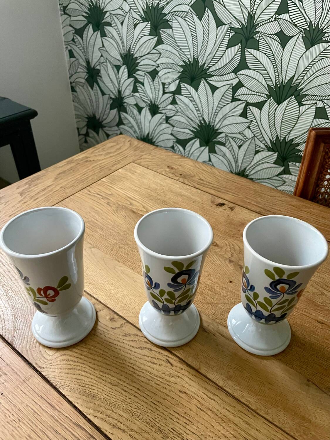 Hand-Painted Ceramic Mazagrans - Cups