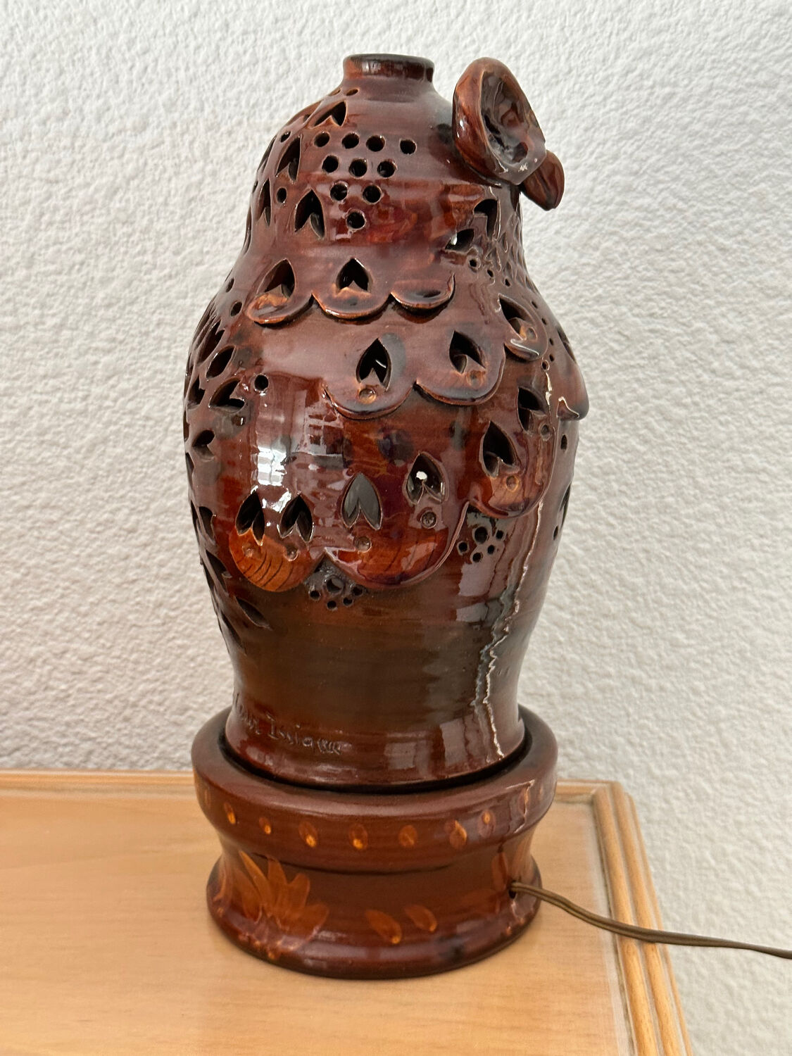 Lamp zoomorphic in ceramic from 1970