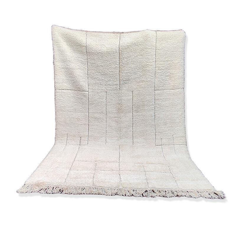 Berber carpet graphic white 215x300 cm