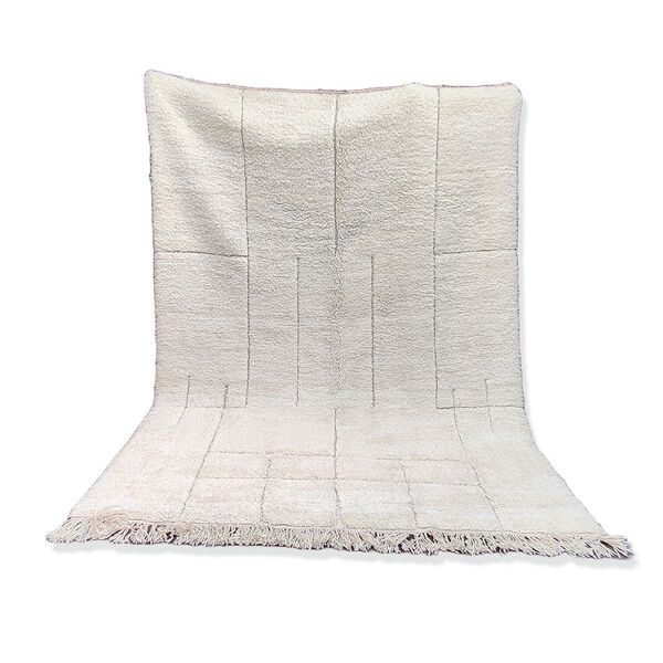 Tapis berbère graphique blanc 215x300 cm