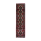 Long oriental handwoven geometric carpet vintage persian runner rug 78x278cm