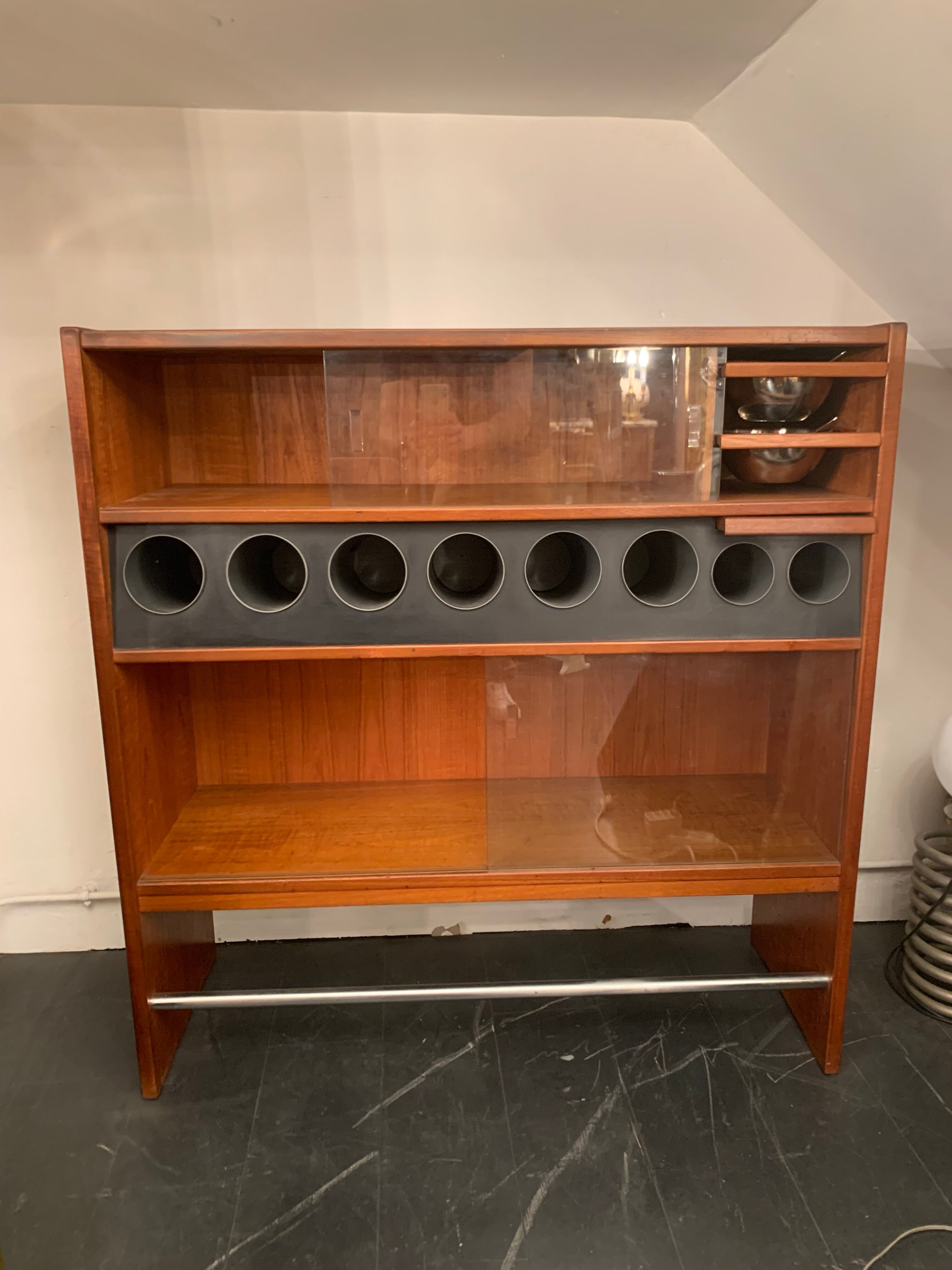 Scandinavian teak bar by Poul Heltborg Editor Heltborg Møbler 1960