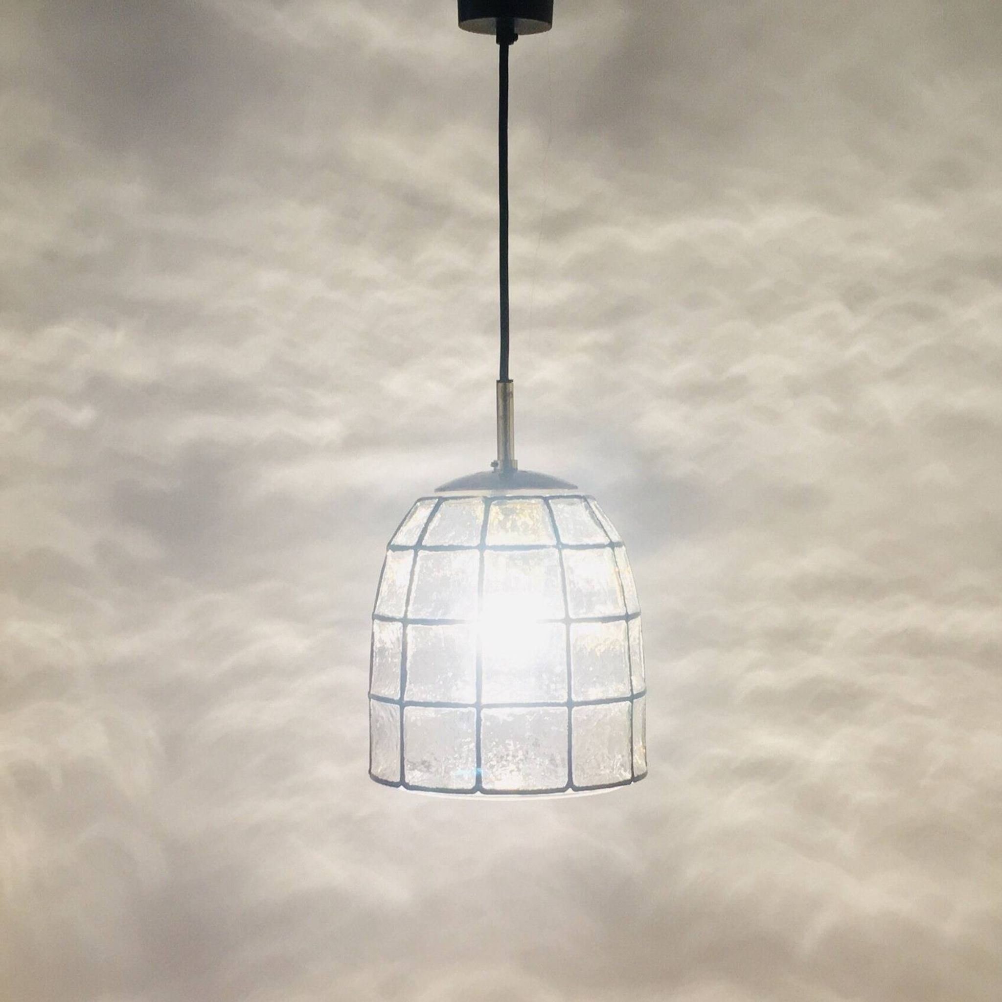Mid-Century Modern Glass Pendant/Ceiling Light from Limburg, Germany, 1960s