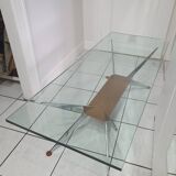 Coffee table with compass legs from the 60s