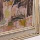 Original mid-century Swedish oil on panel – “Tree Trunks” by Harry Wichmann – dated 1953 – vintage & framed – 69 × 71 cm