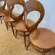 4 chaises bistrot Baumann modèle Mouette en bois courbé