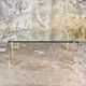 Brass and glass coffee table model T24 by Peter Ghyczy