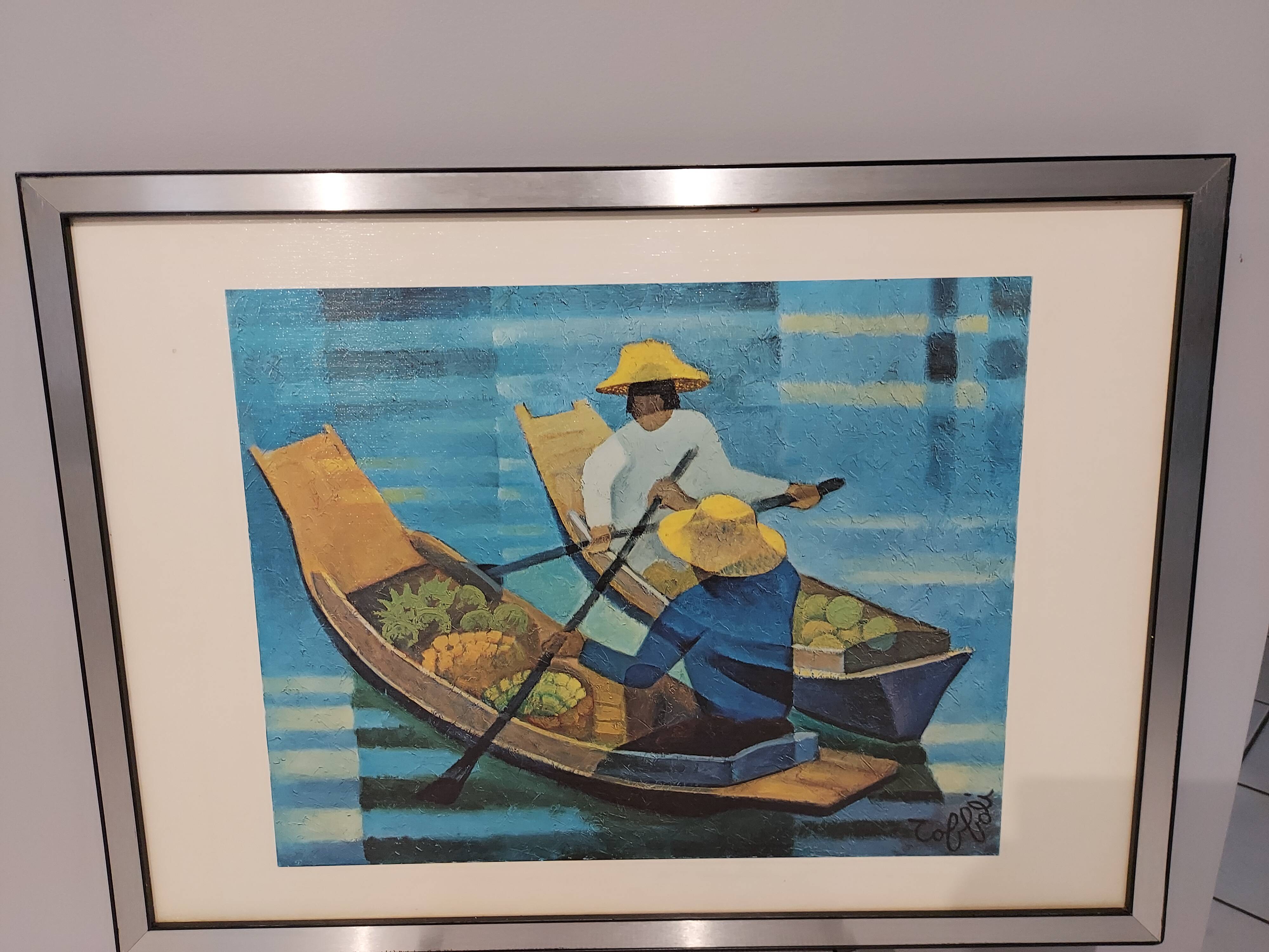 Vintage painting design 1970s