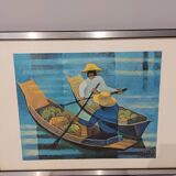 Vintage painting design 1970s