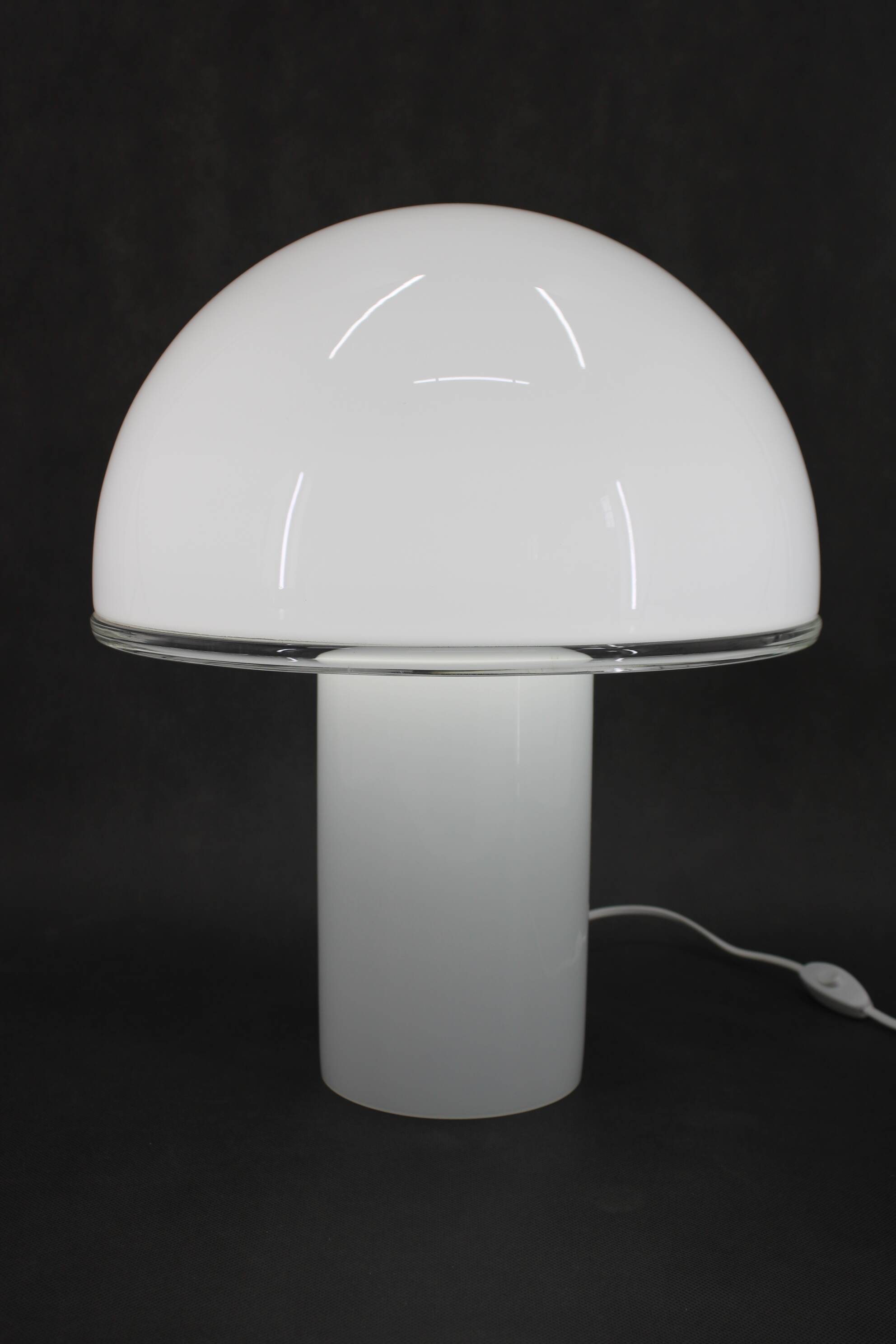 1990s Murano Mushroom Glass Table Lamp, Italy