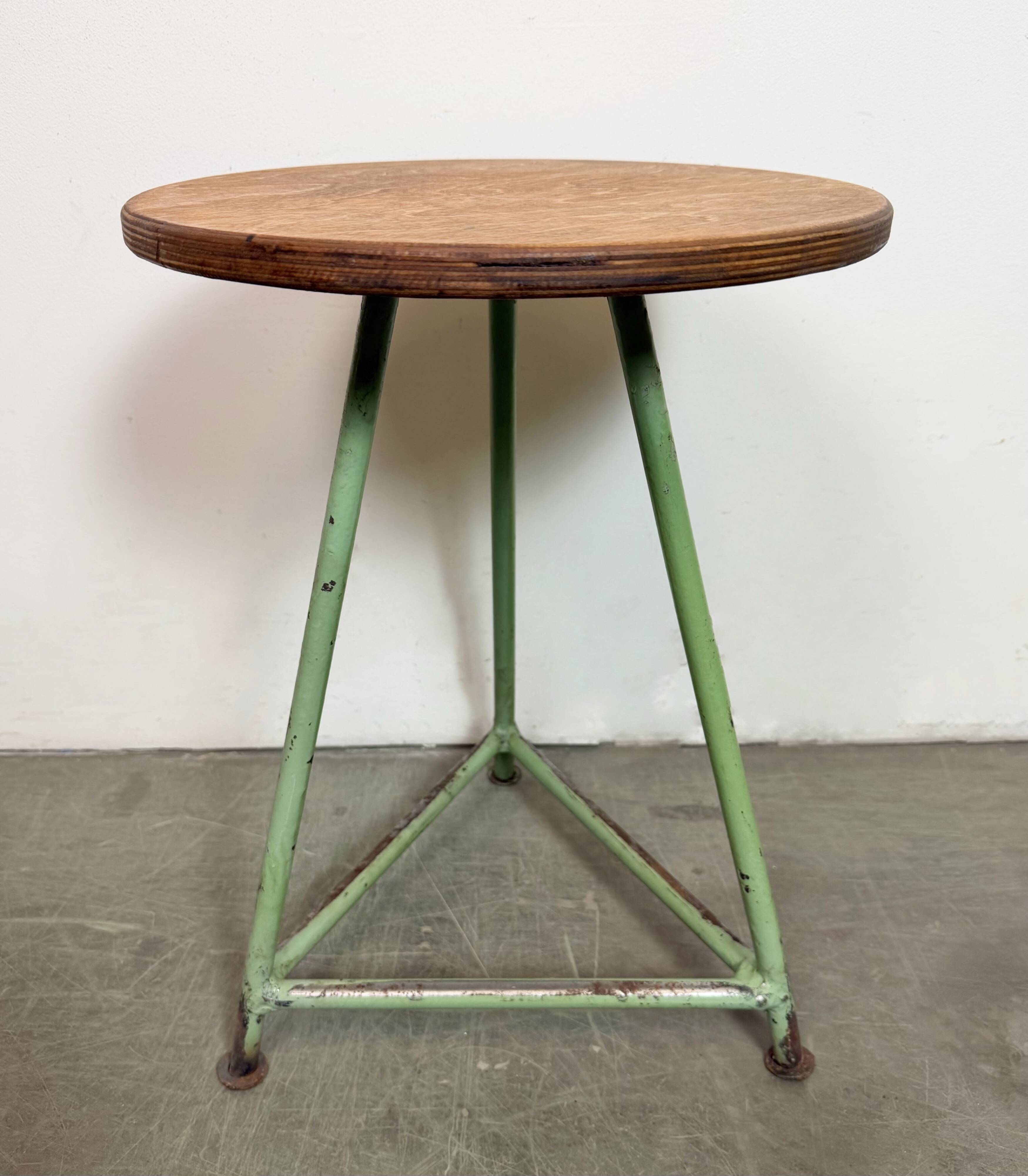 Green Industrial Workshop Stool, 1960s