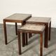 Danish nesting tables in rosewood and ceramic by Willy Ryomgard, Mo.