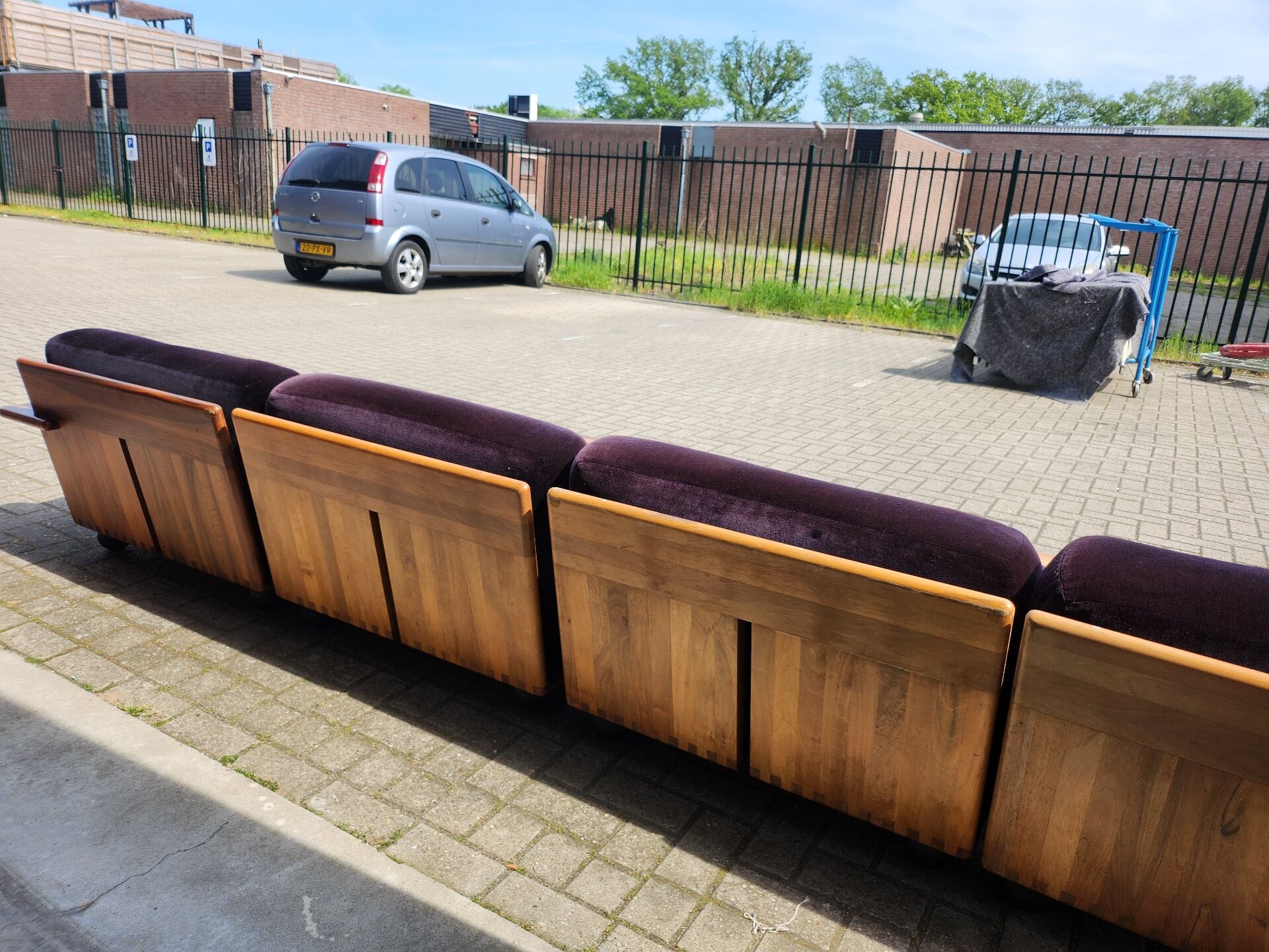 Ensemble de sièges Cassina Pianura en velours - Mario Bellini