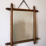 Bamboo effect wooden mirror