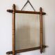 Miroir en bois effet bambou