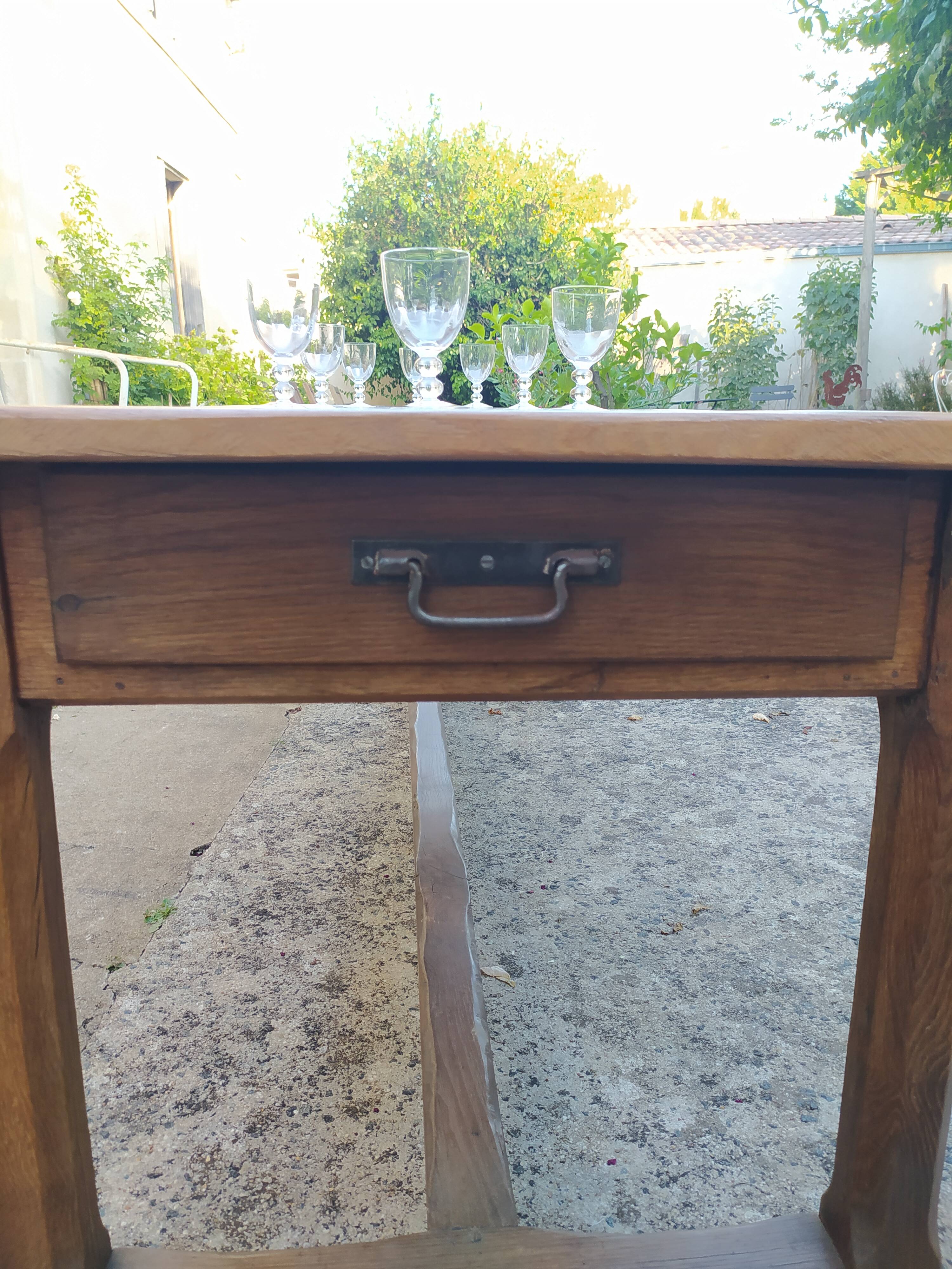 Solid oak farmhouse table