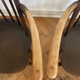Rare set of 4 Ercol Quaker dining chairs / armchairs - English design 1960.