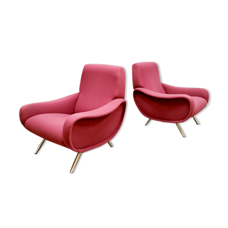 Marco Zanuso vintage Italian lady armchairs for Arflex