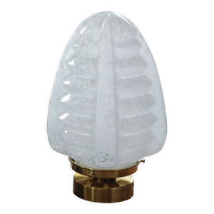Lampe à poser globe verre de clichy